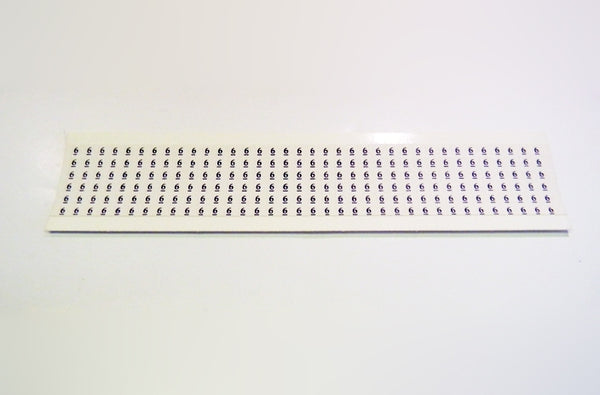 HellermannTyton TYHC6 Handi Card number 6 labels, 36 per card