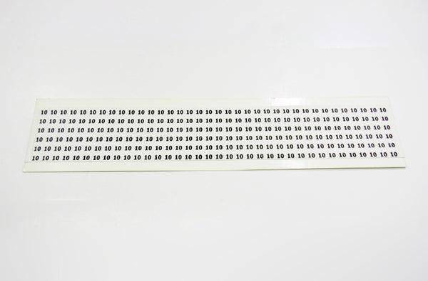 HellermannTyton TYHC10 Handi Card number 10 labels, 36 per card