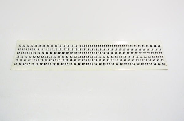 HellermannTyton TYHC12 Handi Card number 12 labels, 36 per card