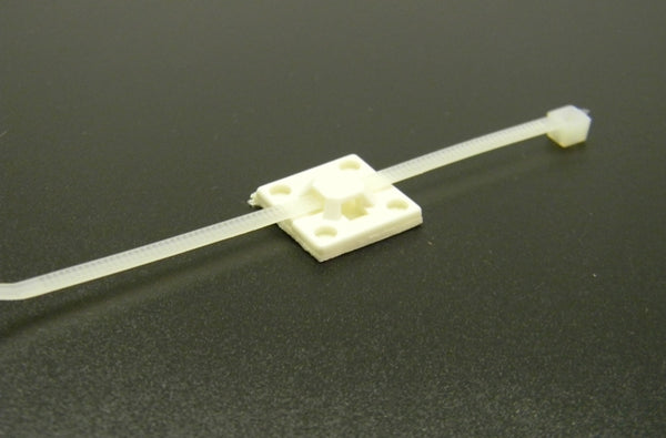 HellermannTyton 4 way 0.625 adhesive cable tie mounting base.