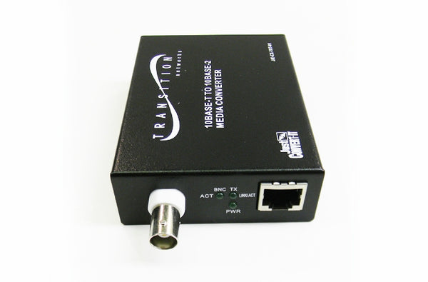 Transition J/E-CX-TBT-01 10Base-2 to 10Base-T media converter
