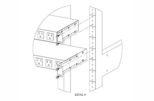 Geist AM horizontal black adjustable mounting bracket