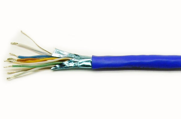 Quabbin 2906 Cat5e 4 pair F/UTP blue shielded ethernet patch cable