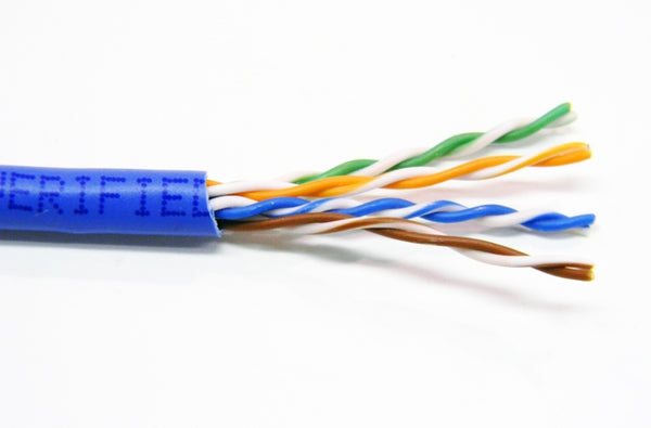 Mohawk M58292B Cat6 4 pair UTP blue riser ethernet cable