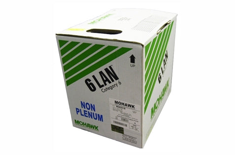 Mohawk M58295B Cat6 4 pair UTP grey riser ethernet cable