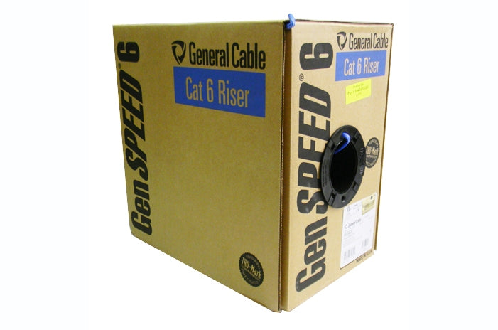 General 7133800 Cat6 4 pair UTP blue riser ethernet cable