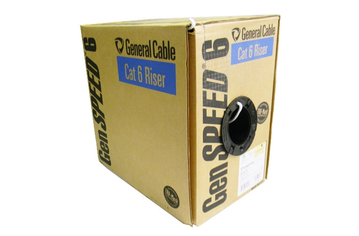 General 7133801 Cat6 4 pair UTP white riser ethernet cable