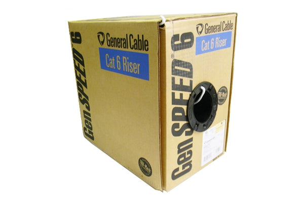 General 7133801 Cat6 4 pair UTP white riser ethernet cable