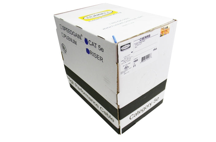 Hubbell C5ERRW Cat5e 4 pair UTP white riser ethernet cable