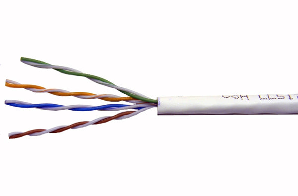 Quabbin 5509 Cat5e 4 pair UTP white ethernet patch cable