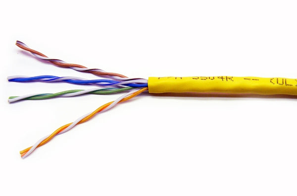Quabbin 5504 Cat5e 4 pair UTP yellow ethernet patch cable