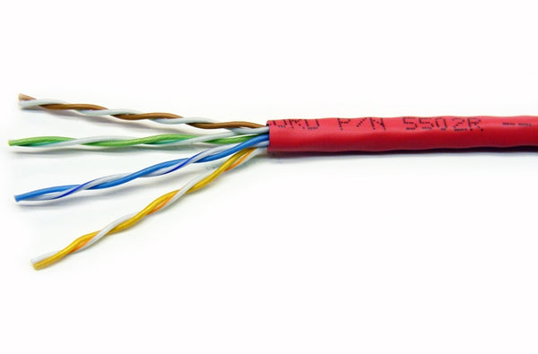 Quabbin 5502 Cat5e 4 pair UTP red ethernet patch cable