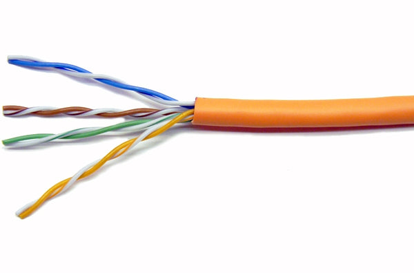 Quabbin 5503 Cat5e 4 pair UTP orange ethernet patch cable