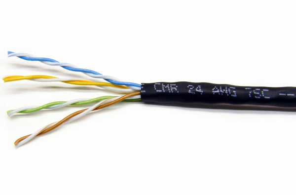 Quabbin 5500 Cat5e 4 pair UTP black ethernet patch cable