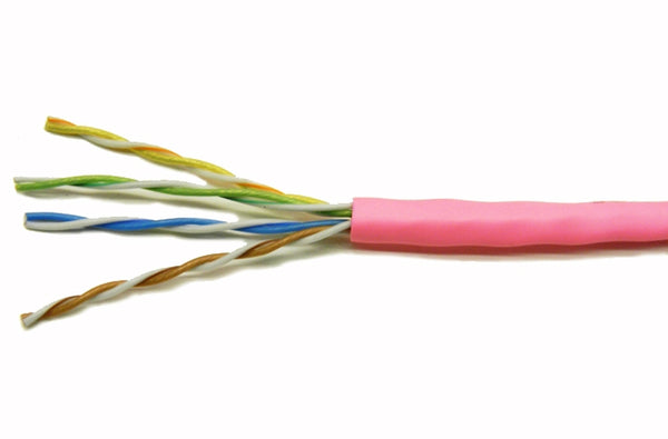 Quabbin 5512 Cat5e 4 pair UTP pink ethernet patch cable