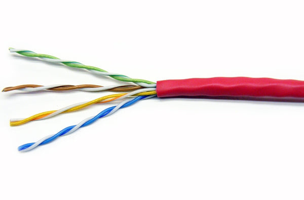 Quabbin 2202 Cat6 4 pair UTP red ethernet patch cable