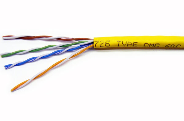 Quabbin 2204 Cat6 4 pair UTP yellow ethernet patch cable