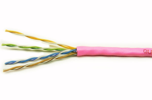 Quabbin 2212 Cat6 4 pair UTP pink ethernet patch cable