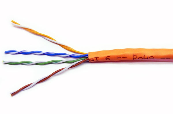 Quabbin 2203 Cat6 4 pair UTP orange ethernet patch cable
