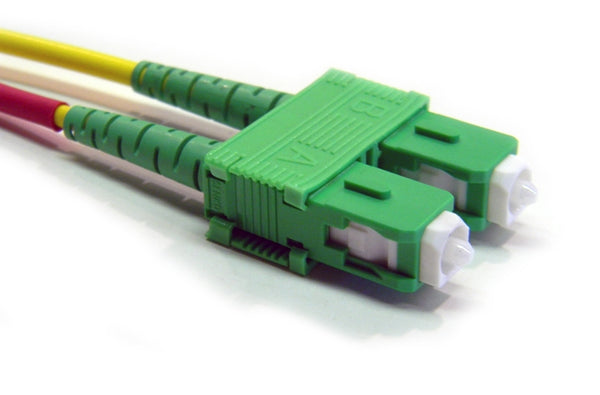 Datcom Realm duplex green clip for SC/APC connector.