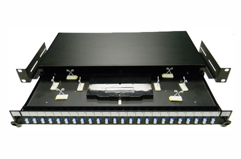 Datcom Realm 1U 24 port LC duplex fiber optic rack mount panel