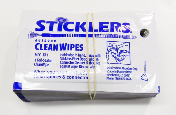 Microcare Sticklers MMC-FA1 harsh environments fiber optic cleanwipes