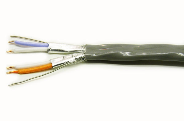 Quabbin 9738 22 gauge T1 2 pair solid individual foil plenum cable