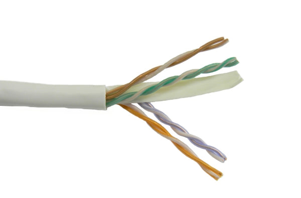 General 7131801 Cat6 4 pair UTP white plenum ethernet cable