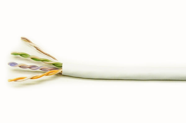 Hubbell HC6RPEW Cat6 4 pair UTP white plenum ethernet cable