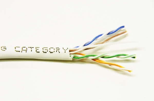 Hubbell C5ERPW Cat5e 4 pair UTP white plenum ethernet cable