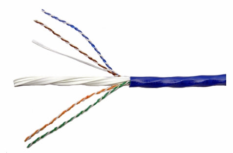 Mohawk M58646 Cat6A 4 pair UTP blue plenum ethernet cable
