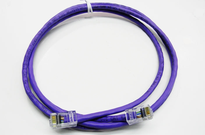 Datcom Assured Ethernet Cat5e purple patch cable x 3 feet