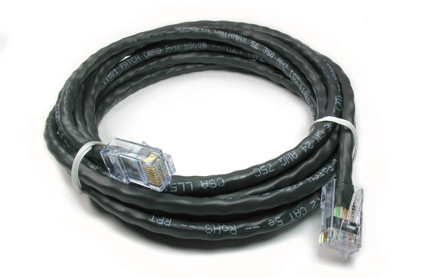 Datcom Assured Ethernet Cat5e black patch cable x 25 feet