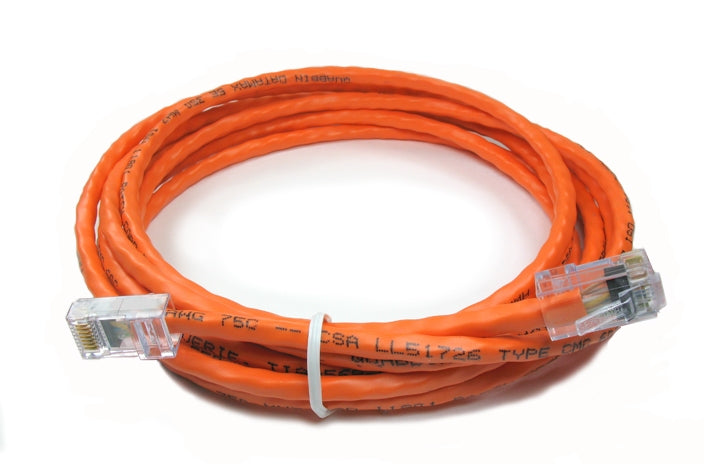 Datcom Assured Ethernet Cat5e orange patch cable x 15 feet