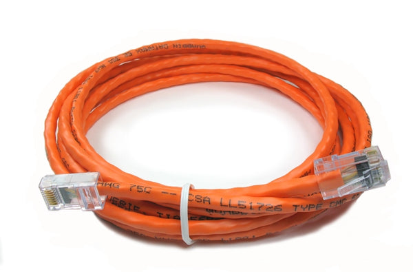 Datcom Assured Ethernet Cat5e orange patch cable x 15 feet