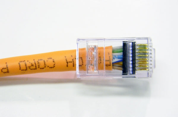 Datcom Assured Ethernet Cat5e orange patch cable x 25 feet