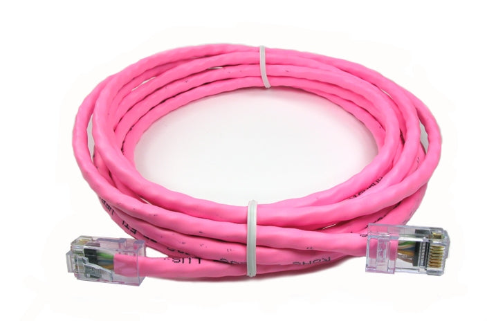 Datcom Assured Ethernet Cat5e pink patch cable x 3 feet