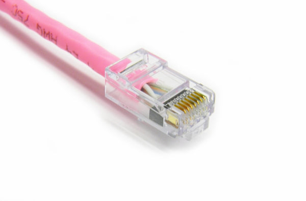 Datcom Assured Ethernet Cat5e pink patch cable x 3 feet