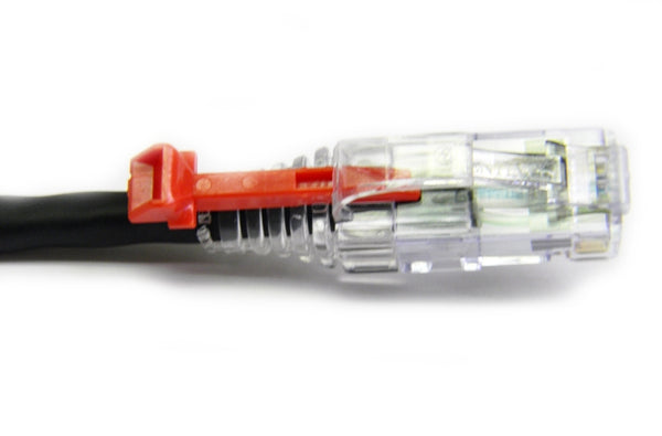 Datcom Assured Cat5e lockable black patch cable x 15 feet