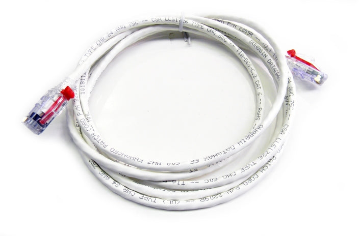 Datcom Assured Cat6 lockable white patch cord x 3 feet