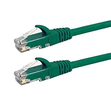 Datcom Realm Ethernet Cat6 green patch cable x 8 inches