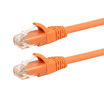 Datcom Realm Ethernet Cat6 orange patch cable x 8 inches