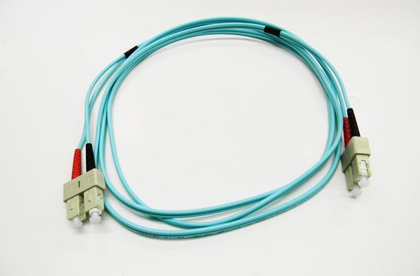 Datcom Realm SC/SC m/m OM3 duplex zip 3mm patch cord by 7 ft.