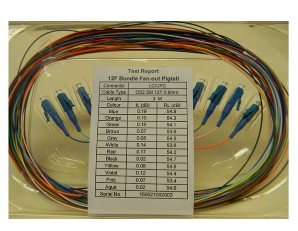 Datcom Realm LC pigtail singlemode x 10ft, 12/pk