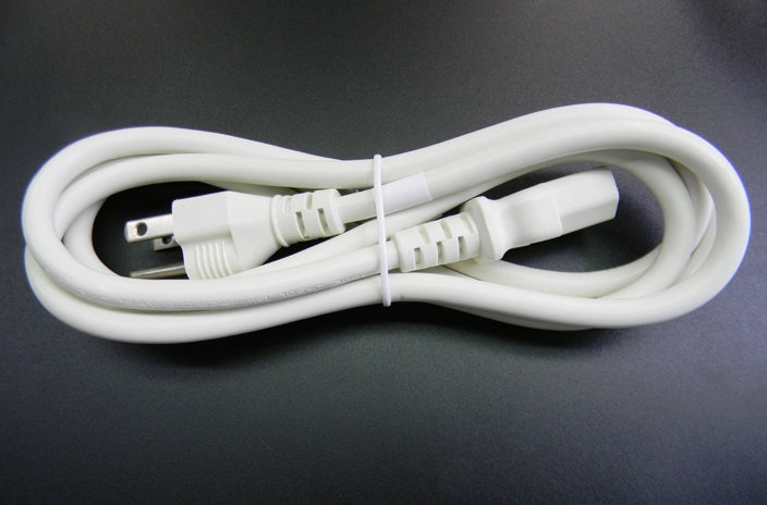 Datcom Realm NEMA 5-15P to IEC-60320 C13 white power cord x 6 feet