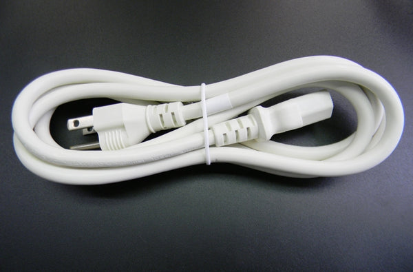 Datcom Realm NEMA 5-15P to IEC-60320 C13 white power cord x 6 feet