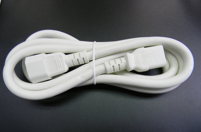 Datcom Realm IEC-60320 C13 to C14 white power cord x 6 feet