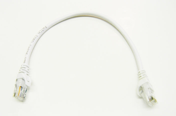 Datcom Realm Ethernet Cat5e white patch cable x 1 foot