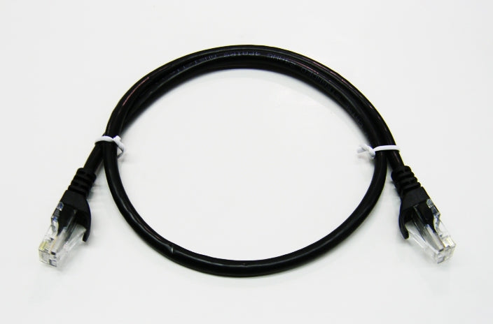 Datcom Realm Ethernet Cat5e black patch cable x 2 feet