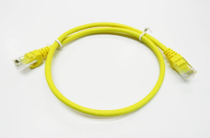 Datcom Realm Ethernet Cat5e yellow patch cable x 2 feet